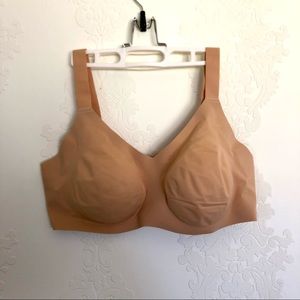 Knix Padded V-Neck Bra - Wide Strap, size 8, Beige, NWOT